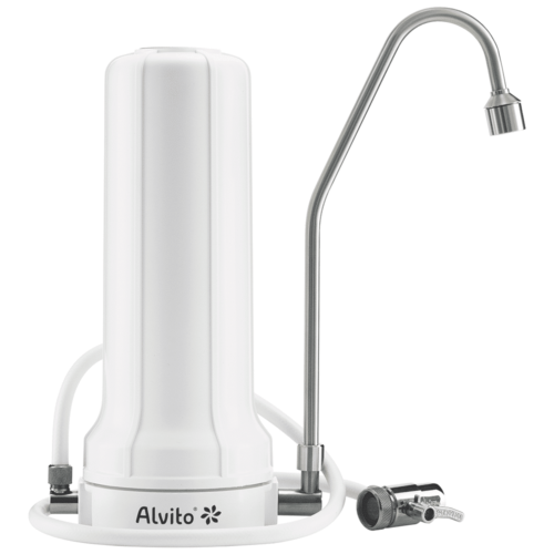 Alvito Auftischfilter Pro mit Edelstahlhahn Wasser Filter filtern