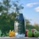Weck Wasserflasche mit Glasdeckel und Bergkristall Edelsteinen von HeimQuell