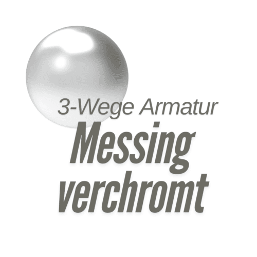 3-Wege-Armatur - Messing verchrohmt